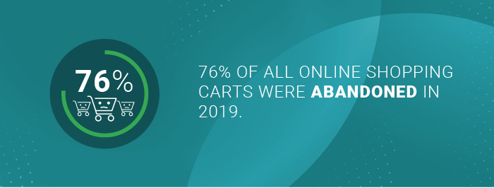 The number of cart abandonment in 2019