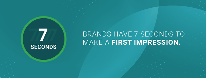 the number of seconds brands have to make a first impression 