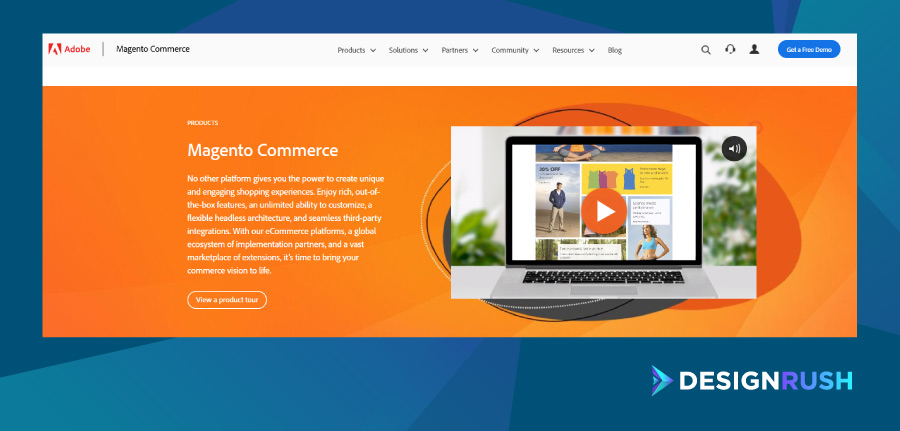 Magento commerce homepage